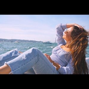 Floral long sleeve crop top